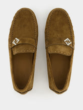 Fendi Brown Suede FF Driving Loafers