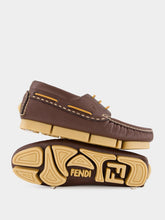 Fendi Brown Deck Lace-Ups Loafers