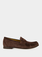 Fendi Dark Brown Suede Scrunch Loafers