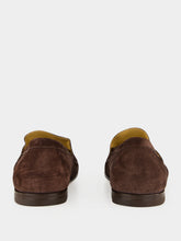 Fendi Dark Brown Suede Scrunch Loafers