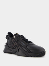 Fendi Flow Black Leather Low-Top Sneakers