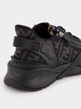 Fendi Flow Black Leather Low-Top Sneakers