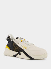 Fendi White Flow Leather Trainers