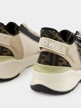 Fendi Flow Sneakers in Beige and Brown FF Jacquard