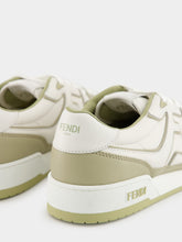 Fendi Sage Match Leather Sneakers