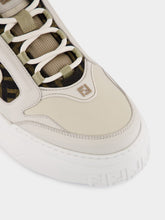 Fendi White Force Leather Low-Top Sneakers
