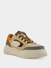 Fendi Latte and Orange Force Sneakers