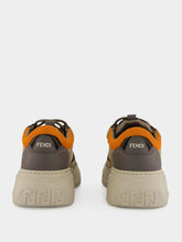 Fendi Latte and Orange Force Sneakers