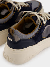 Fendi Grey Technical Fabric and Dark Blue Suede Force Trainers
