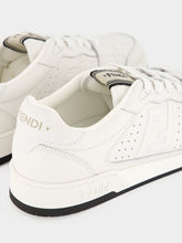 Fendi White Match Suede Low-Top Sneakers