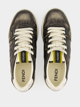 Fendi Black and Beige Leather Match Trainers
