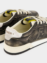 Fendi Black and Beige Leather Match Trainers