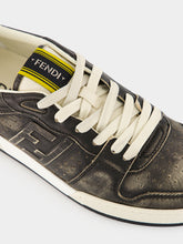 Fendi Black and Beige Leather Match Trainers