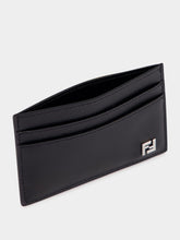 Fendi Black Leather FF Squared Card Holder
