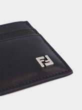Fendi Black Leather FF Squared Card Holder