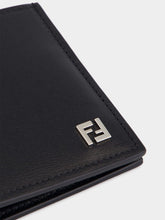 Fendi Black Leather Squared FF Wallet