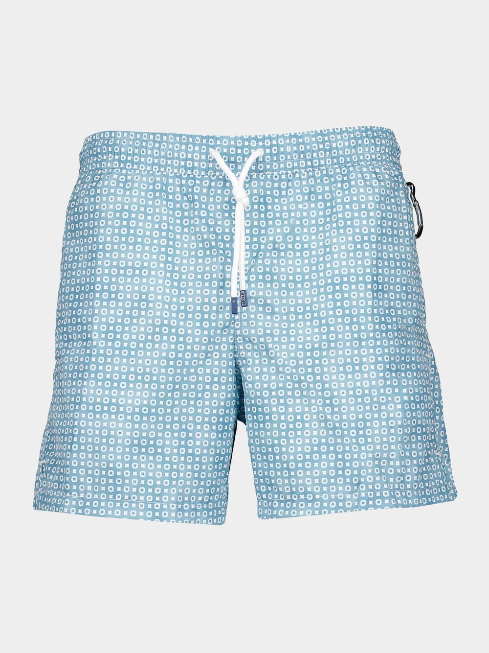 Cadetblue Bottoni Pattern Swim Trunks