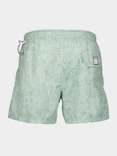 Fedeli Green Bottoni Pattern Swim Trunks