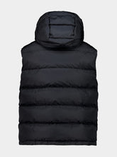 Black Hooded Down Vest with Vlogo