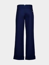 Valentino Garavani Blue VLogo Straight Fit Cotton Pants