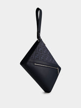 Fendi Blue Diagonal Flat Pouch