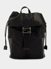 Fendi Black Flux Backpack in FF Nylon and Calf Leather