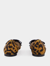 Valentino Garavani Animal Print Bow Ballerina Flats