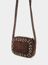 Valentino Garavani Brown Nellcôte Studded Crossbody Bag