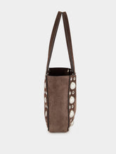 Valentino Garavani Brown Nellcôte Mini Suede Shopping Bag