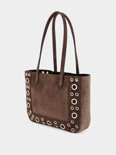 Valentino Garavani Brown Nellcôte Mini Suede Shopping Bag