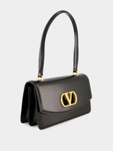 Valentino Garavani Black Vain Shiny Calfskin Bag