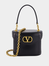Black Shiny Leather Vanity Bag