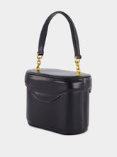 Valentino Garavani Black Shiny Leather Vanity Bag