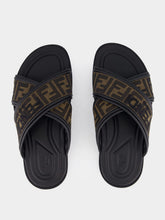 Fendi FF Jacquard Fabric Slides