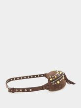 Valentino Garavani Brown Nellcôte Suede Belt Bag with Studs
