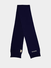 Valentino Garavani Blue Embroidered Knit Scarf