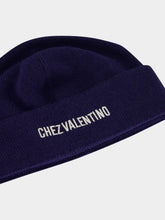 Valentino Garavani Blue Embroidered Wool Beanie
