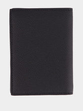 Valentino Garavani Black Grain Leather VLogo Card Holder