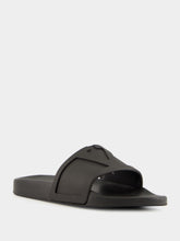 Valentino Garavani Black Vlogo Poolside Slides