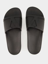 Valentino Garavani Black Vlogo Poolside Slides