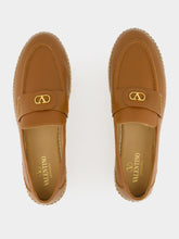 Valentino Garavani Brown Leather Palm Avenue Espadrilles