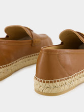 Valentino Garavani Brown Leather Palm Avenue Espadrilles