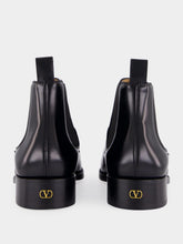 Valentino Garavani Black Calfskin Chelsea Ankle Boots