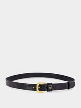 Black Alligator Leather VLogo Belt | HP - Fashion Clinic