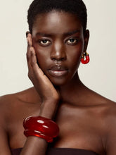 Lizzie Fortunato Cherry Red Organic Hoop Earrings