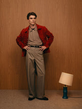 Valentino Garavani Red Suede Buttoned Leather Jacket