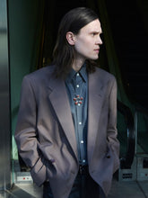 Lemaire Moss Double-Breasted Tropical Wool Blazer
