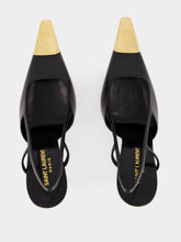 Saint Laurent Black Jeanne Slingback Pumps in Smooth Leather