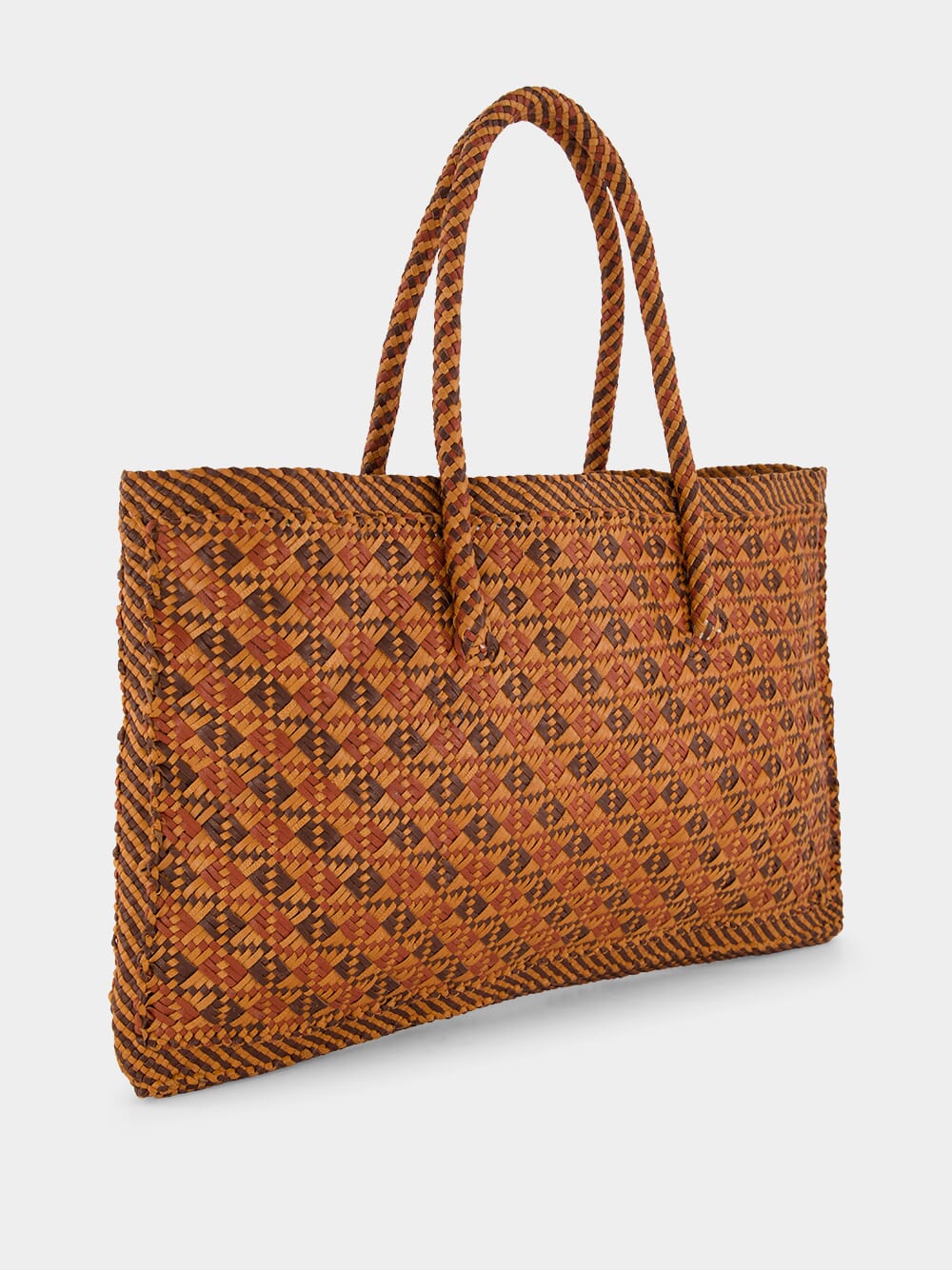 Handmade Woven Leather Tote Bag