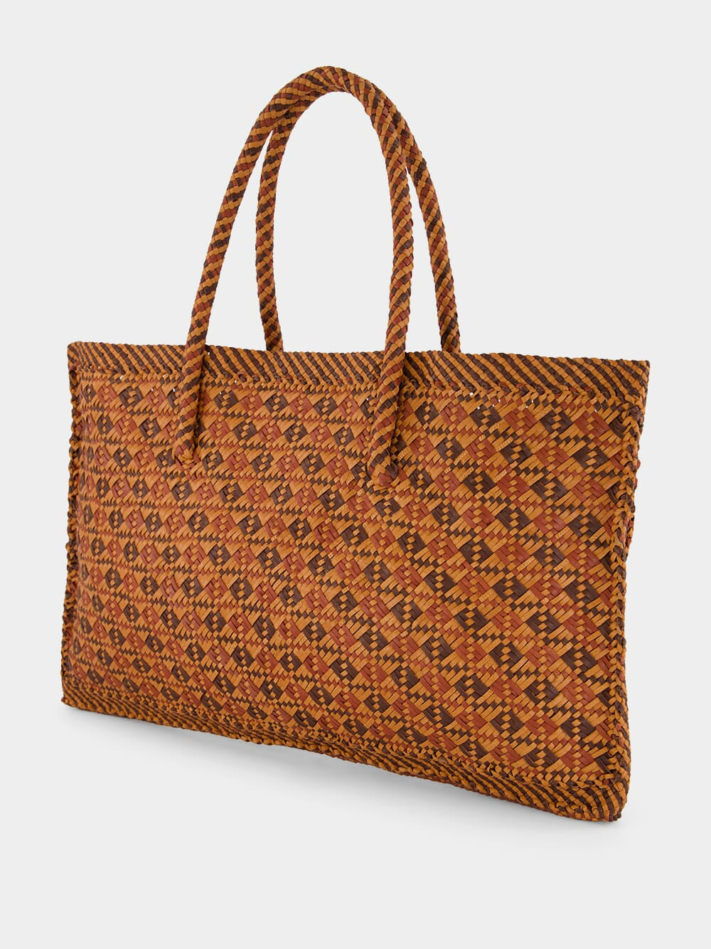 Handmade Woven Leather Tote Bag